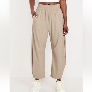 Old Navy Tan Wide-Leg Elastic Waist Pants